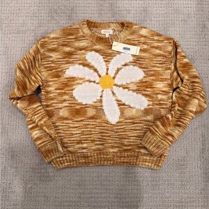 Roolee Orange and Cream Knit Sweater